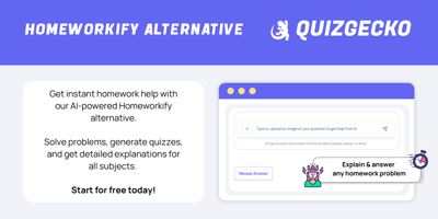 Best Homeworkify Alternative: Quizgecko for Smarter Homework Help Header Image