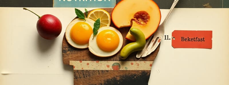 Nutrition and Importance of Breakfast