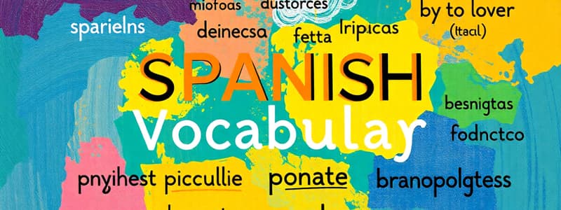 Vocabulario Español - Examen