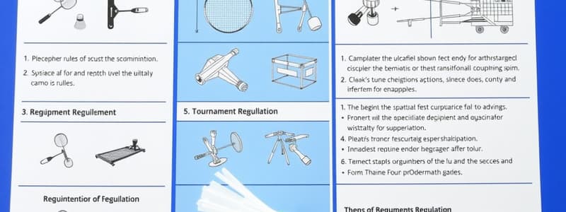 Badminton Equipment and Rules Overview