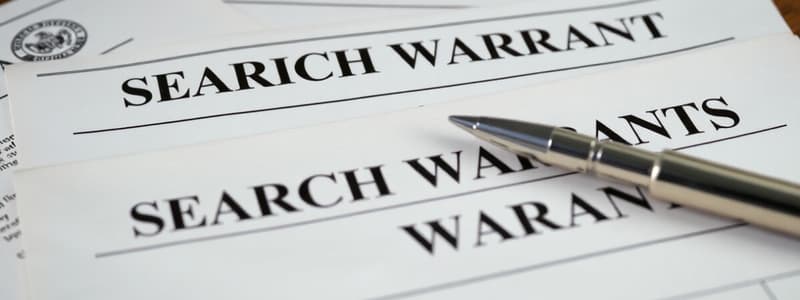 Legal Aspects of Money and Search Warrants