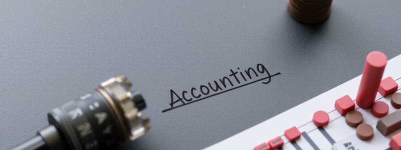 (Week 1 ) Introduction to Accounting