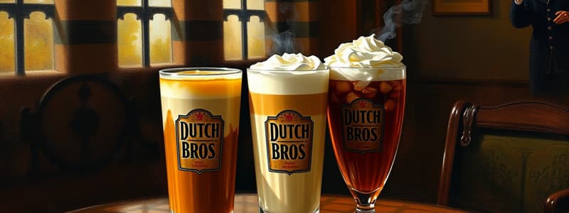 Flashcards de Bebidas Clássicas Dutch Bros