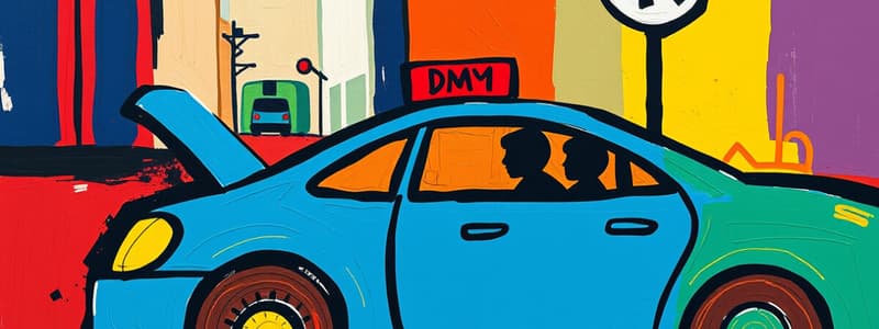 New York DMV Test on Accidents