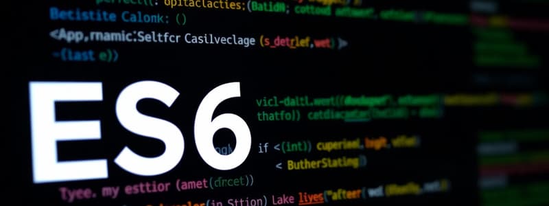 JavaScript ES6 Features Overview