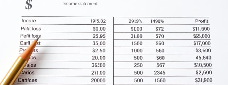 Profit and Loss: Understanding Income Statements