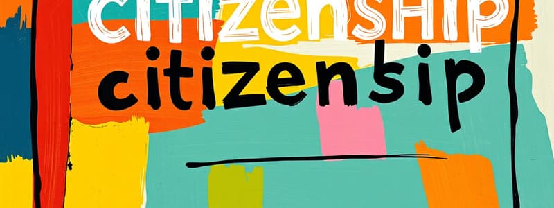 Definition of Citizenship