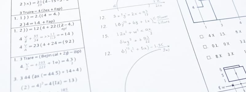 Midterm Exam Blueprint for Algebra 2024-2025