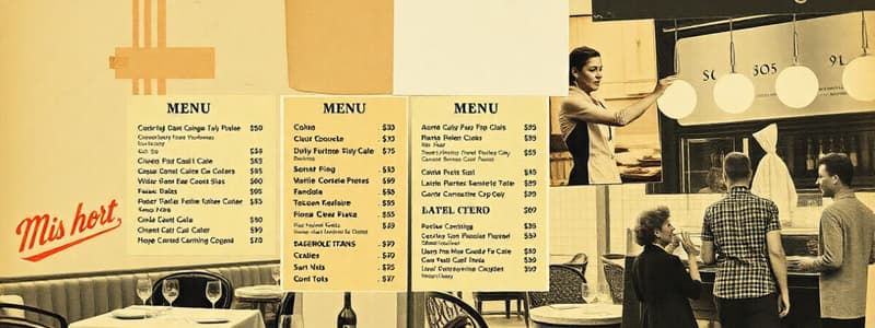 Menu Pricing and Description Strategies