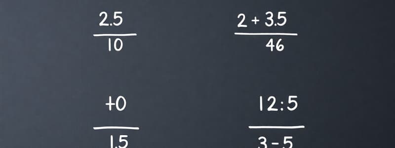 Adding and Subtracting Decimals and Fractions