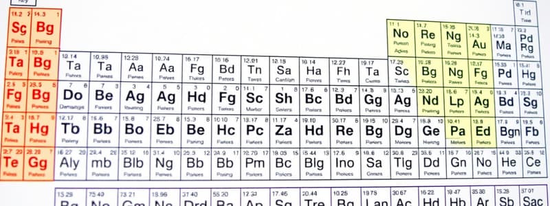 Periodic Table Overview