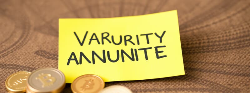 Annuities Quiz (10 Questions)