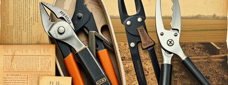 Agricultural Tools and Equipment Quiz