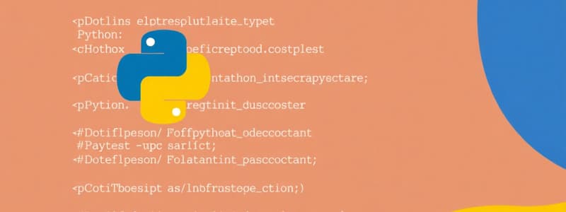 Introduction to Python Syntax