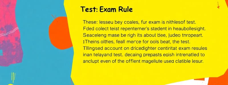 Advertencias del Examen Tipo Test