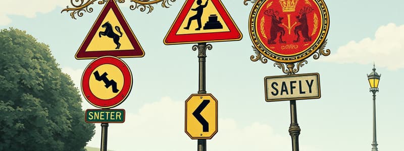 Warning Signs - Diamond Shaped Signs Quiz