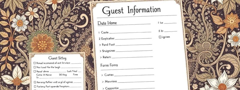 Guest Information Collection Form