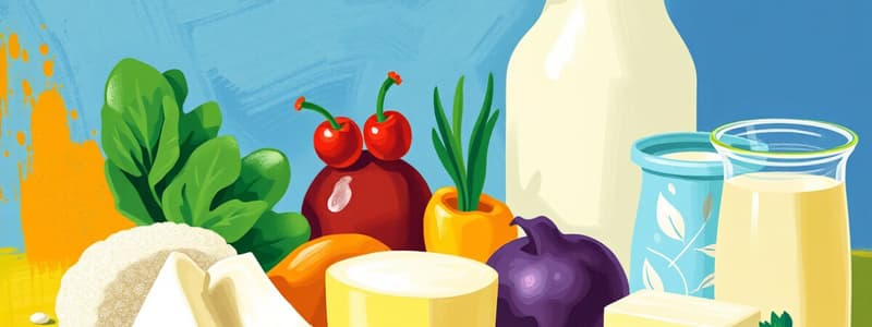 Dietas: Lácteos, Huevos y Tipos de Alimentación