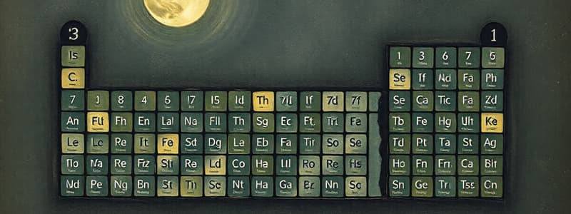 Periodic Table and Element Properties