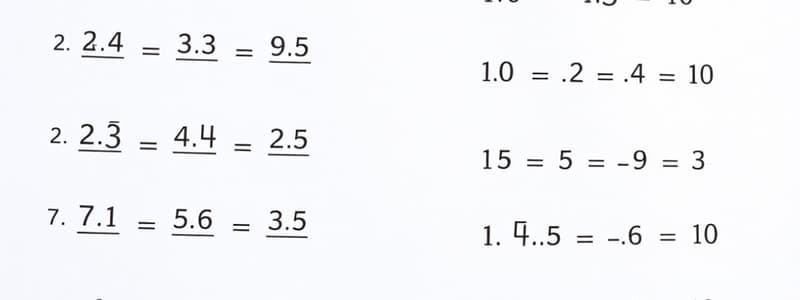 Elementary Math Problems