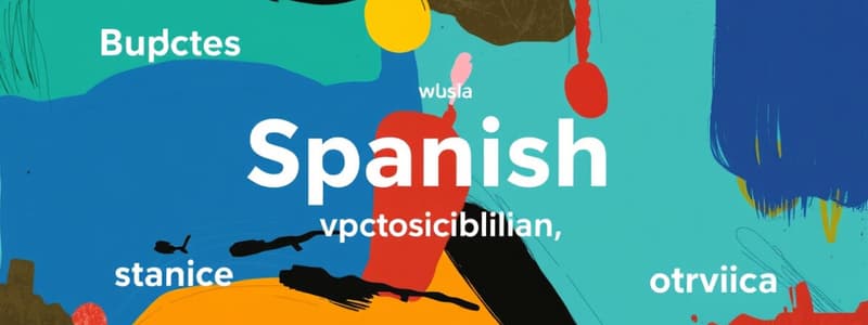 Basic Spanish Vocabulary Quiz