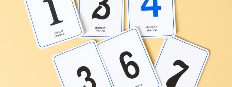 French Numbers 1-20 Flashcards