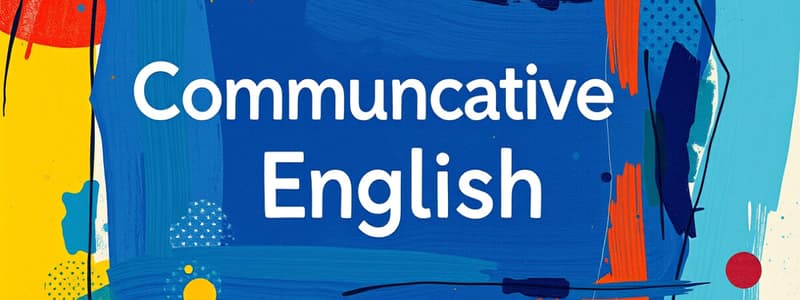 Communicative English Overview