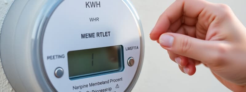 kWh Meter Location Transfer and Requirements