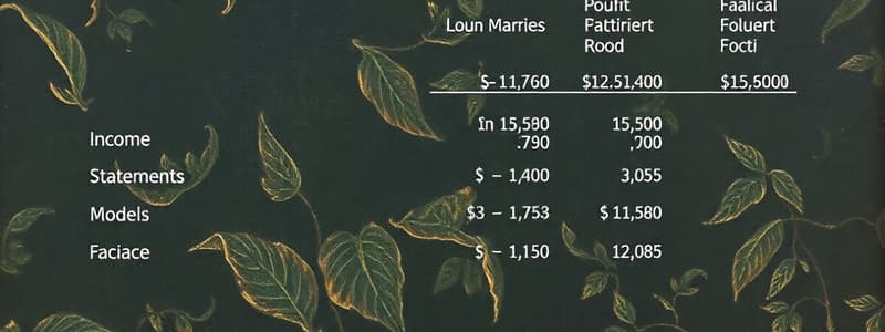 Income Statement Basics Quiz