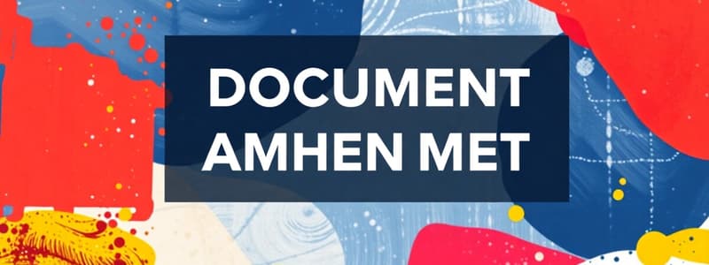 Document Amendments Overview