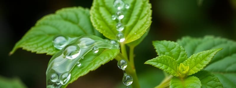 Circulation de l'eau et du sucre chez les plantes