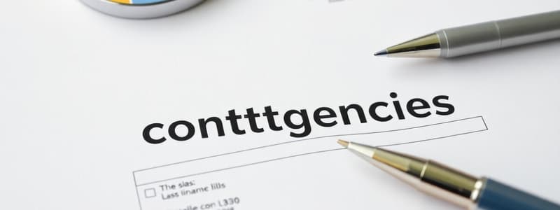 Contingencies in Financial Reporting