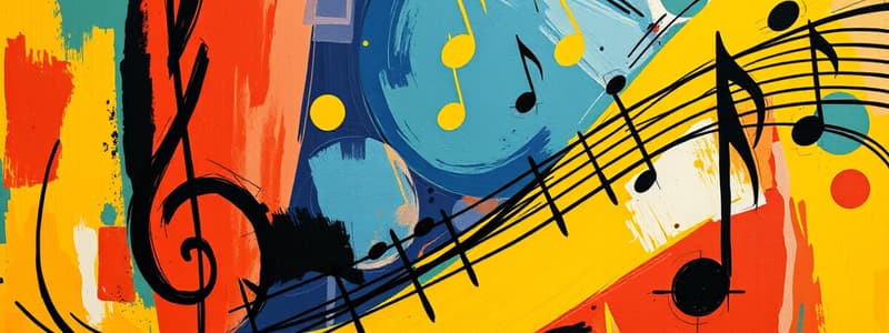 Music Theory and Arts Appreciation Quiz