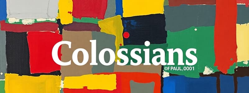 Colossians Chapter 1 Summary