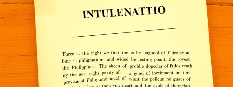 Philippine Constitutions Quiz