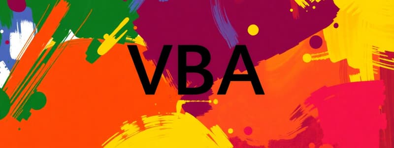 VBA basics