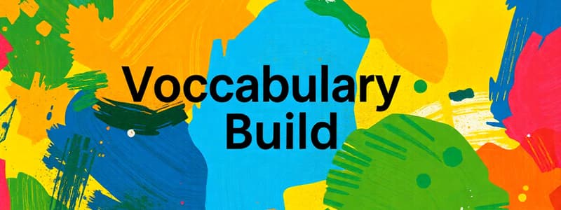 English Vocabulary Building Quiz