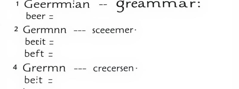 Deutsch Grammatik Prüfung