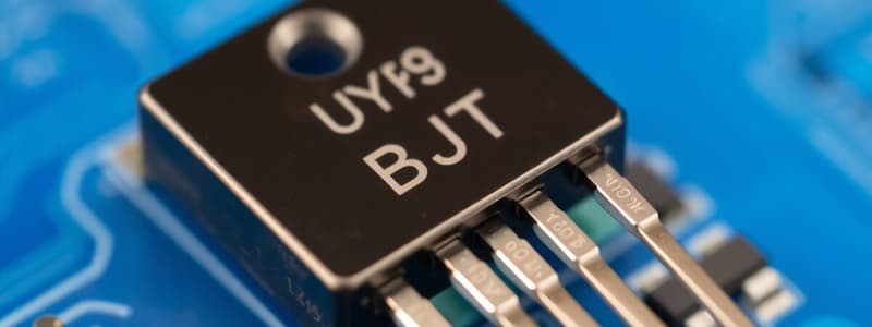 Bipolar Junction Transistor and Amplifiers