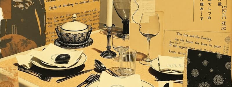 Table Setting and Etiquette Quiz