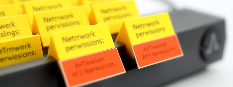 Windows Server Network Permissions Quiz