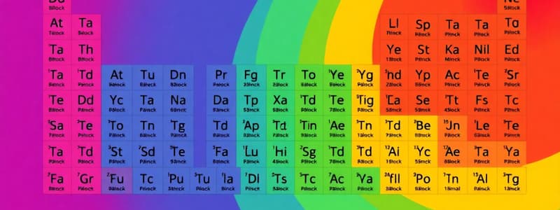 d & f Block Elements