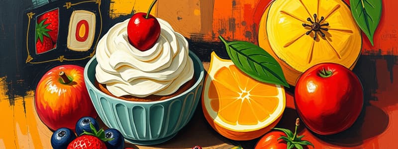 Quiz sobre Postres y Frutas