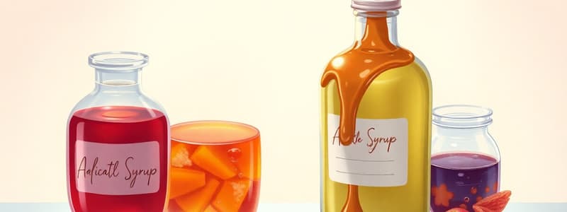 Syrups: Composition and Properties