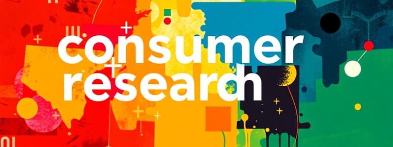 CB - Consumer Research Objectives and Methods