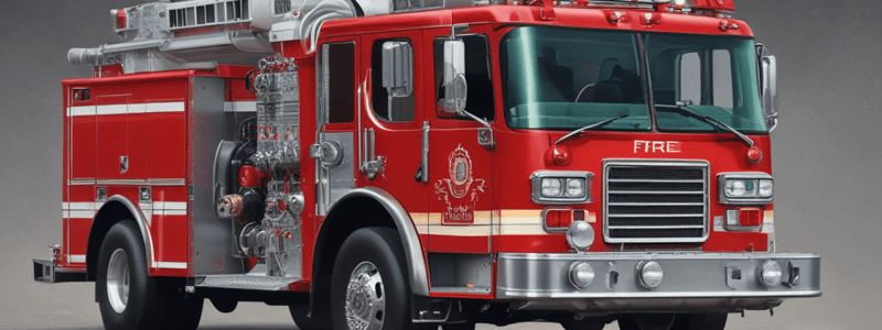 Fire Apparatus Maintenance and Pressure Sensing Quiz