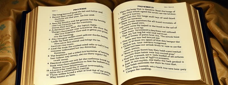 The Book of Proverbs Bible Flashcards