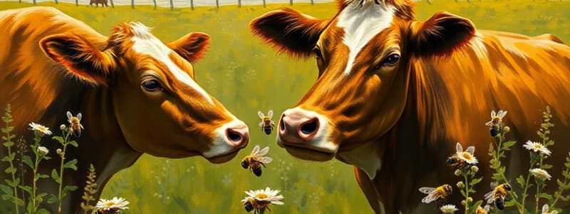 Bee and Cow Interactions