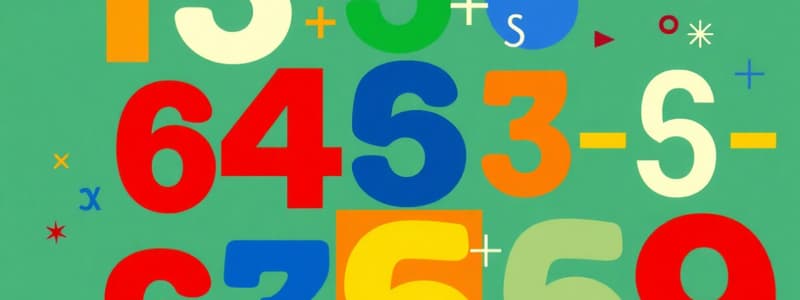 Number Sets and Operations Quiz