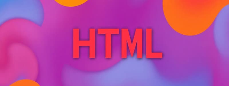 Markup Languages: HTML Overview